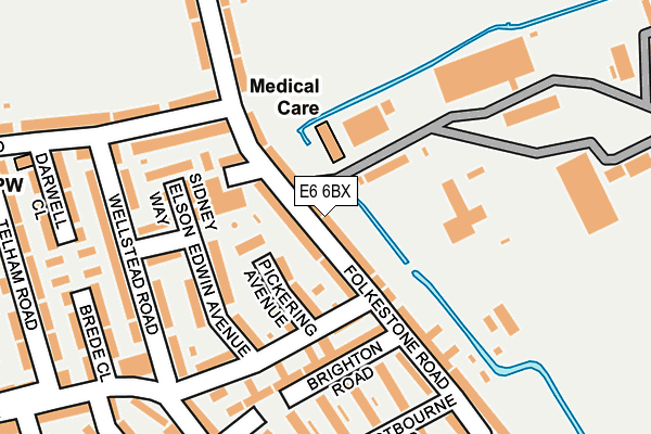 E6 6BX map - OS OpenMap – Local (Ordnance Survey)