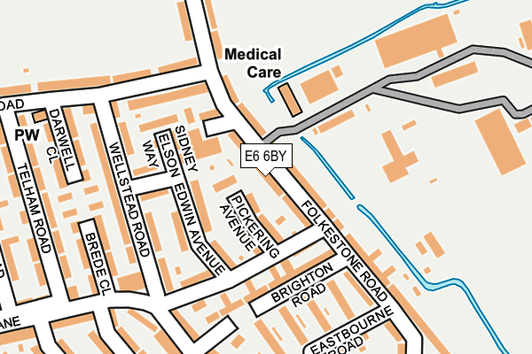 E6 6BY map - OS OpenMap – Local (Ordnance Survey)