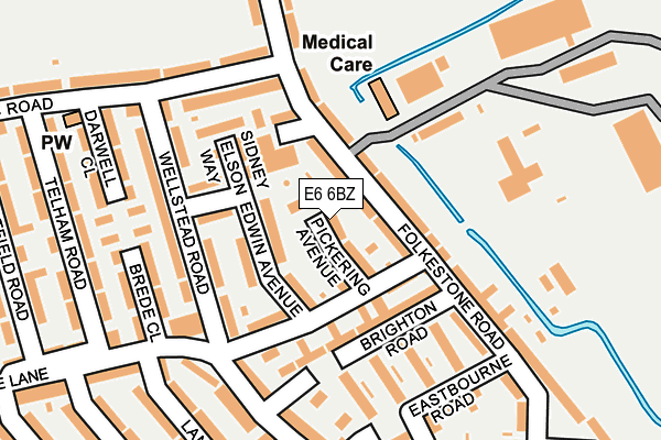 E6 6BZ map - OS OpenMap – Local (Ordnance Survey)