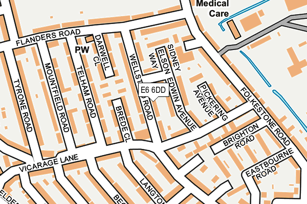 E6 6DD map - OS OpenMap – Local (Ordnance Survey)