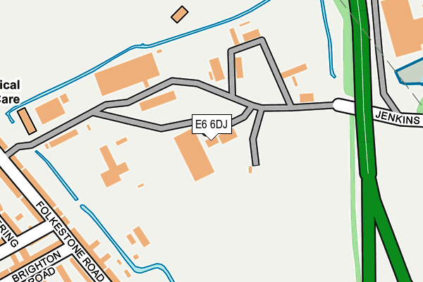 E6 6DJ map - OS OpenMap – Local (Ordnance Survey)