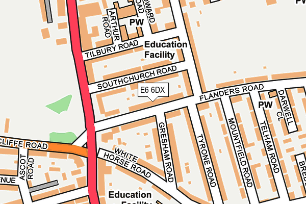 E6 6DX map - OS OpenMap – Local (Ordnance Survey)