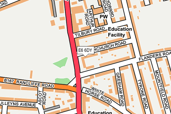 E6 6DY map - OS OpenMap – Local (Ordnance Survey)