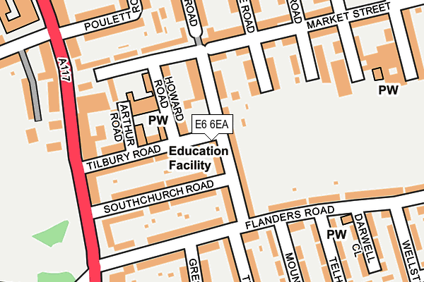 E6 6EA map - OS OpenMap – Local (Ordnance Survey)