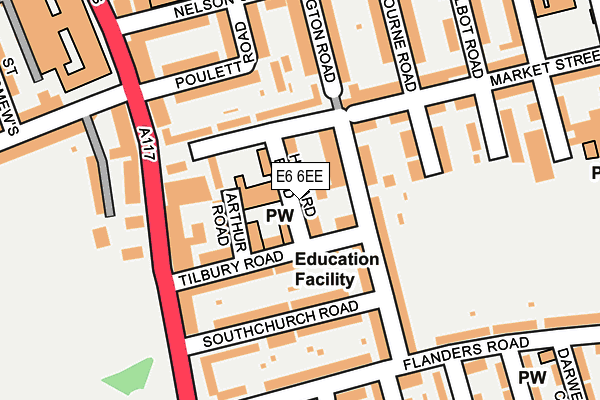 E6 6EE map - OS OpenMap – Local (Ordnance Survey)