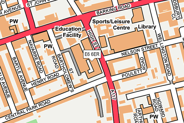E6 6ER map - OS OpenMap – Local (Ordnance Survey)