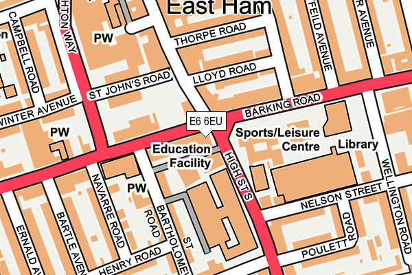 E6 6EU map - OS OpenMap – Local (Ordnance Survey)