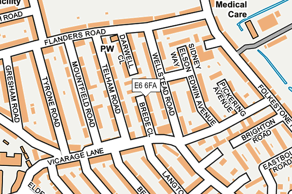 E6 6FA map - OS OpenMap – Local (Ordnance Survey)