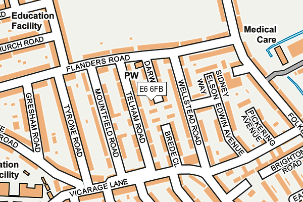 E6 6FB map - OS OpenMap – Local (Ordnance Survey)