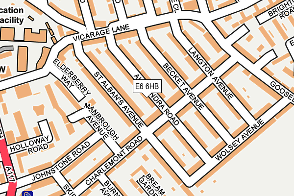 E6 6HB map - OS OpenMap – Local (Ordnance Survey)