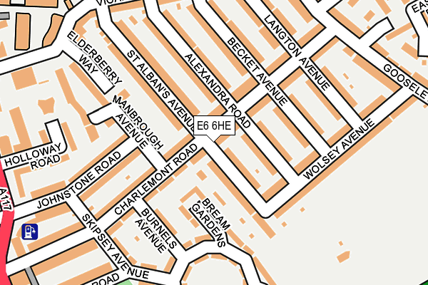 E6 6HE map - OS OpenMap – Local (Ordnance Survey)