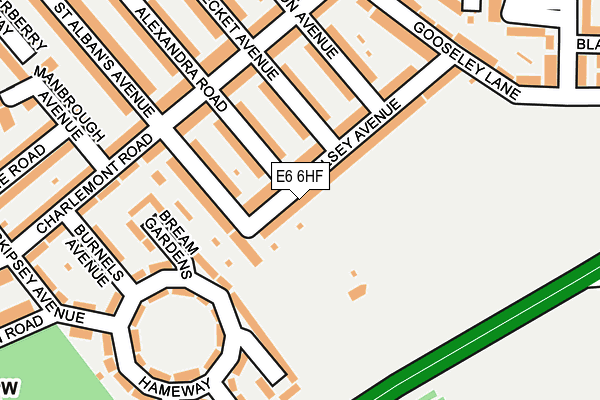 E6 6HF map - OS OpenMap – Local (Ordnance Survey)