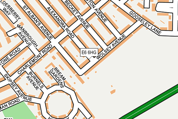 E6 6HG map - OS OpenMap – Local (Ordnance Survey)