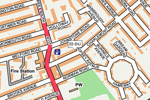 E6 6HJ map - OS OpenMap – Local (Ordnance Survey)