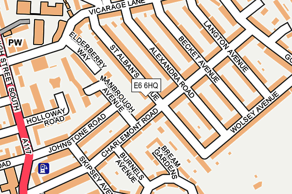 E6 6HQ map - OS OpenMap – Local (Ordnance Survey)