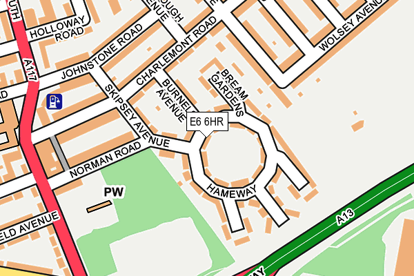 E6 6HR map - OS OpenMap – Local (Ordnance Survey)