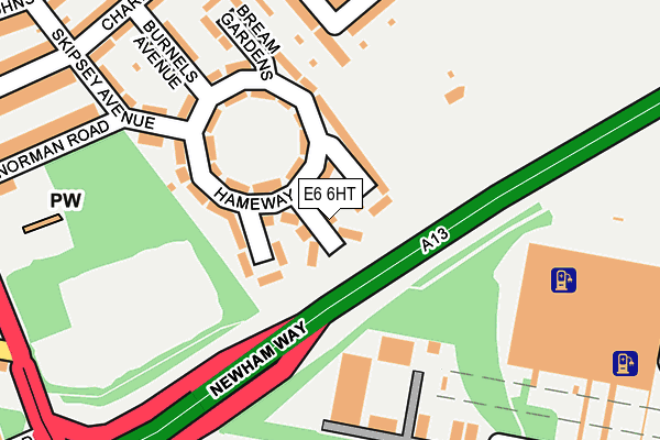 E6 6HT map - OS OpenMap – Local (Ordnance Survey)