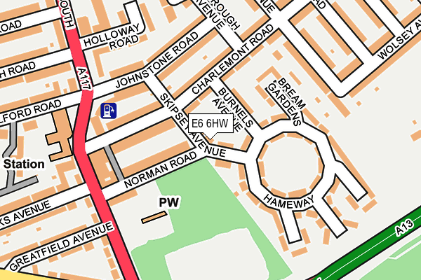 E6 6HW map - OS OpenMap – Local (Ordnance Survey)