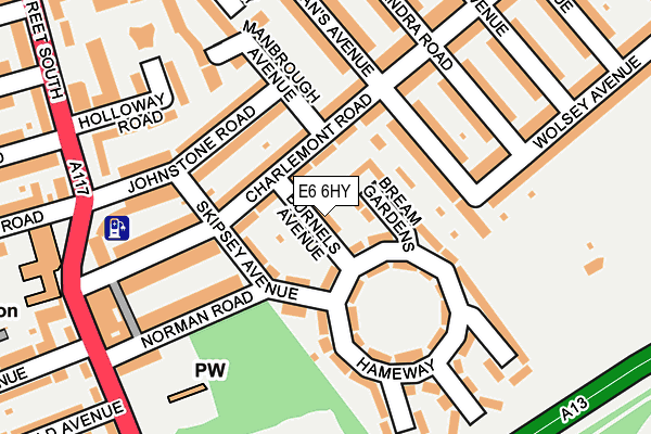 E6 6HY map - OS OpenMap – Local (Ordnance Survey)