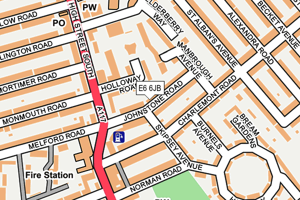 E6 6JB map - OS OpenMap – Local (Ordnance Survey)