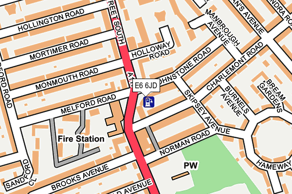 E6 6JD map - OS OpenMap – Local (Ordnance Survey)