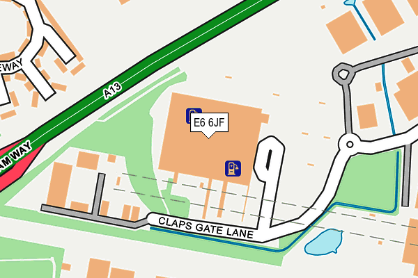 E6 6JF map - OS OpenMap – Local (Ordnance Survey)