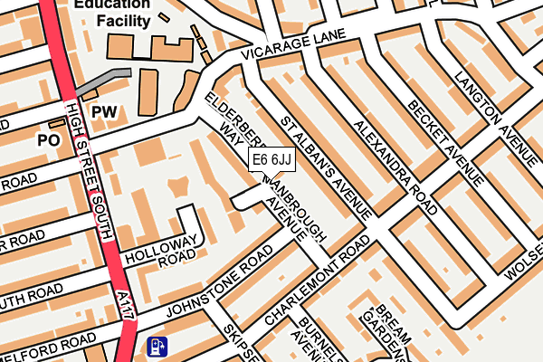 E6 6JJ map - OS OpenMap – Local (Ordnance Survey)