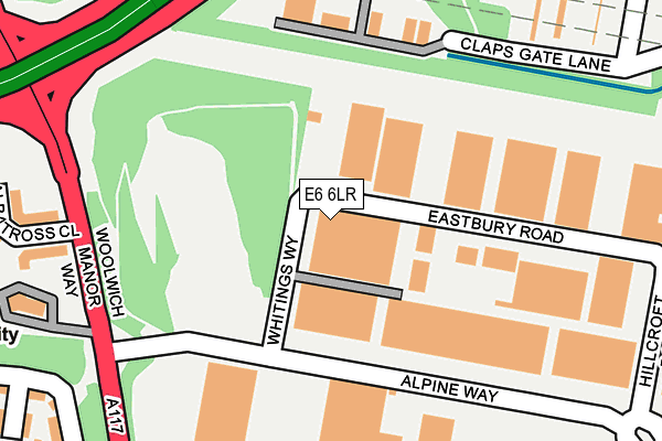 E6 6LR map - OS OpenMap – Local (Ordnance Survey)