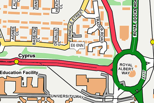 E6 6NN map - OS OpenMap – Local (Ordnance Survey)