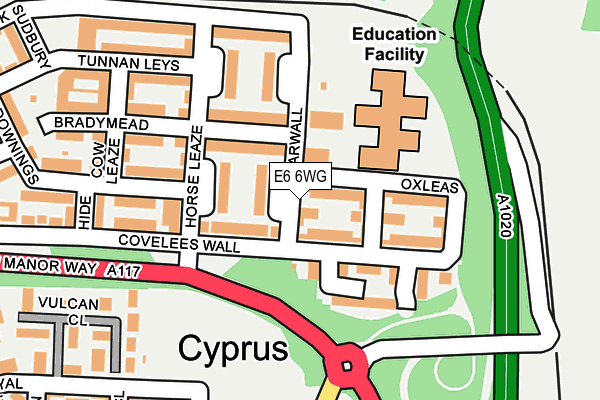 E6 6WG map - OS OpenMap – Local (Ordnance Survey)