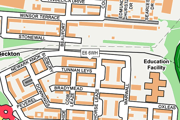E6 6WH map - OS OpenMap – Local (Ordnance Survey)