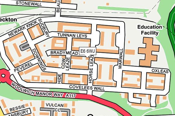 E6 6WJ map - OS OpenMap – Local (Ordnance Survey)