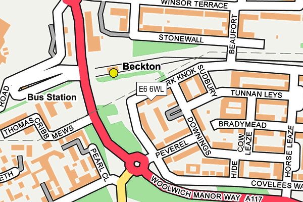 E6 6WL map - OS OpenMap – Local (Ordnance Survey)