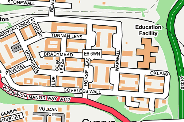 E6 6WN map - OS OpenMap – Local (Ordnance Survey)