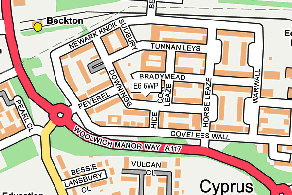 E6 6WP map - OS OpenMap – Local (Ordnance Survey)