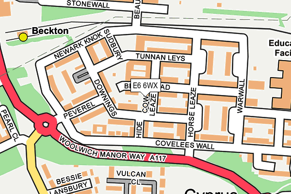 E6 6WX map - OS OpenMap – Local (Ordnance Survey)