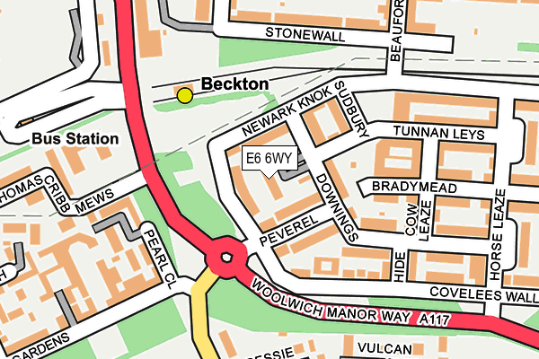 E6 6WY map - OS OpenMap – Local (Ordnance Survey)