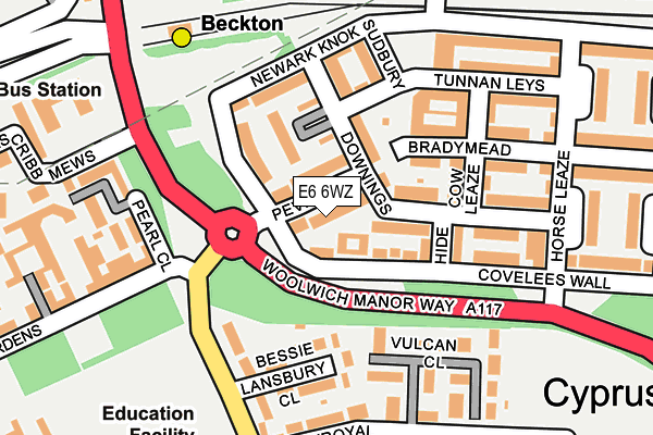 E6 6WZ map - OS OpenMap – Local (Ordnance Survey)