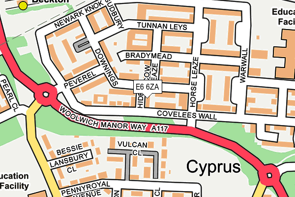 E6 6ZA map - OS OpenMap – Local (Ordnance Survey)