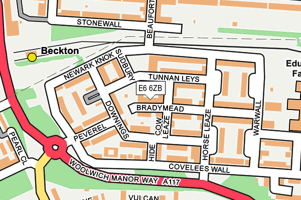 E6 6ZB map - OS OpenMap – Local (Ordnance Survey)