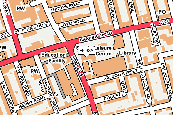 E6 9SA map - OS OpenMap – Local (Ordnance Survey)