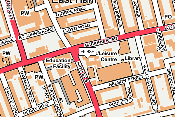 E6 9SE map - OS OpenMap – Local (Ordnance Survey)