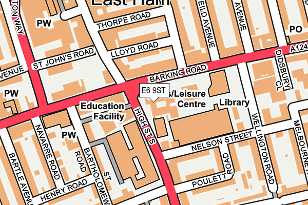 E6 9ST map - OS OpenMap – Local (Ordnance Survey)