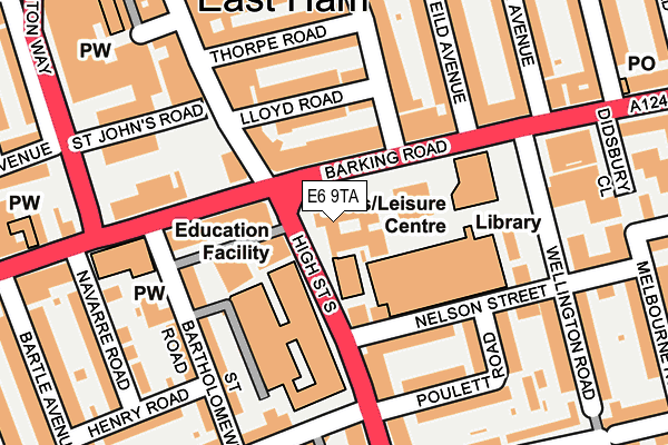 E6 9TA map - OS OpenMap – Local (Ordnance Survey)