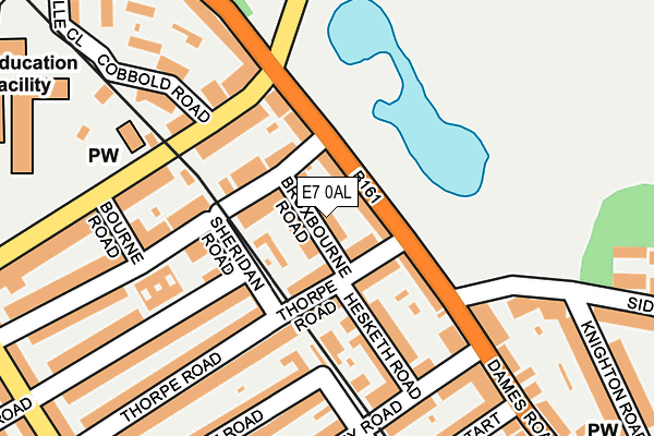 E7 0AL map - OS OpenMap – Local (Ordnance Survey)