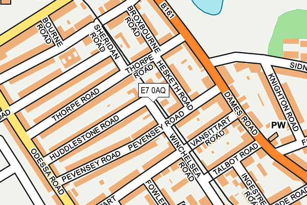 E7 0AQ map - OS OpenMap – Local (Ordnance Survey)