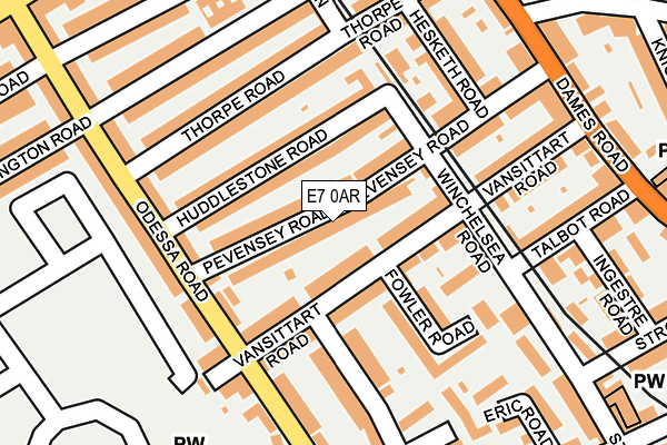 E7 0AR map - OS OpenMap – Local (Ordnance Survey)