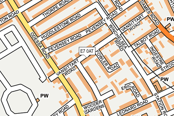 E7 0AT map - OS OpenMap – Local (Ordnance Survey)