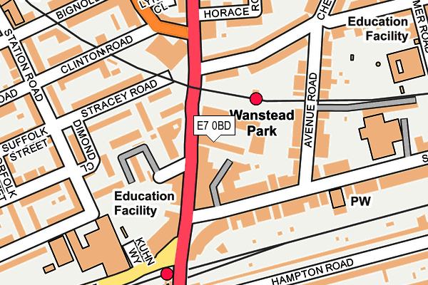 E7 0BD map - OS OpenMap – Local (Ordnance Survey)