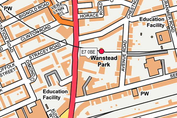 E7 0BE map - OS OpenMap – Local (Ordnance Survey)